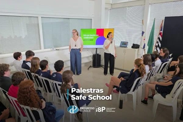 Digital safety and anti-bullying awareness at Progresso Bilíngue Itu 