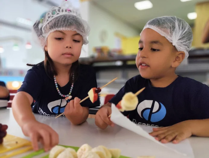 Conectando a alimentação ao aprendizado